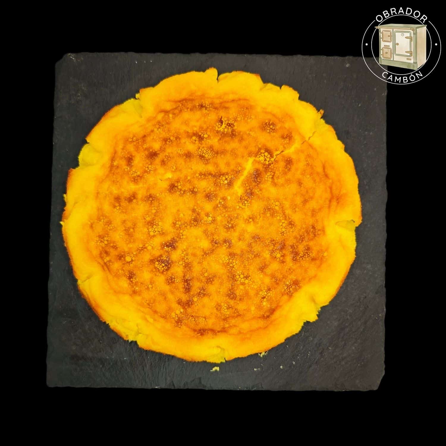 Tarta de queso al horno sin gluten ni lactosa.